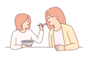 پیش‌نمایش فایل daughter-giving-food-to-mother-9205335 از پک متفرقه