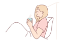 پیش‌نمایش فایل girl-drinking-coffee-9205328 از پک متفرقه