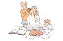 پیش‌نمایش فایل kids-disturbing-mother-while-working-9205290 از پک فعالیت افراد