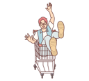 پیش‌نمایش فایل man-sitting-in-shopping-cart-9205294 از پک فعالیت افراد