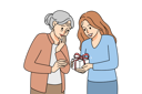 پیش‌نمایش فایل girl-giving-gift-to-elder-mother-9300194 از پک متفرقه