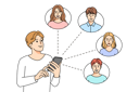 پیش‌نمایش فایل man-sharing-to-contacts-from-mobile-9300188 از پک متفرقه
