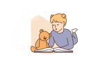 پیش‌نمایش فایل little-girl-reading-book-9300092 از پک مفهوم محور