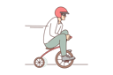 پیش‌نمایش فایل man-riding-cycle-9300091 از پک مفهوم محور