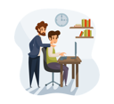 پیش‌نمایش فایل beard-man-teaching-boy-9160176 از پک کسب و کار