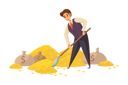 پیش‌نمایش فایل businessman-digging-dollar-coins-9160186 از پک کسب و کار