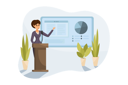 پیش‌نمایش فایل businesswoman-giving-business-presentation-9160177 از پک کسب و کار