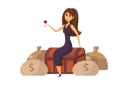پیش‌نمایش فایل rich-woman-celebrate-success-9160179 از پک کسب و کار