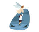 پیش‌نمایش فایل angel-save-businesswoman-9160245 از پک برکات کسب‌وکار
