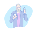 پیش‌نمایش فایل beard-man-looking-at-mobile-9177622 از پک مفهوم محور