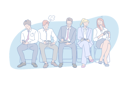 پیش‌نمایش فایل business-people-doing-different-activities-9177620 از پک مفهوم محور