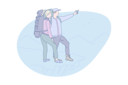 پیش‌نمایش فایل couple-tourist-talking-photo-9177621 از پک مفهوم محور