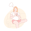 پیش‌نمایش فایل pregnant-woman-chatting-on-mobile-9177611 از پک مفهوم محور