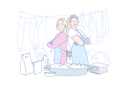 پیش‌نمایش فایل young-couple-doing-laundry-work-9177607 از پک مفهوم محور