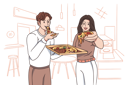 پیش‌نمایش فایل couple-eating-pizza-9300021 از پک فعالیت افراد