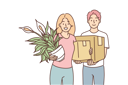پیش‌نمایش فایل young-couple-holding-plant-and-cargo-box-9300049 از پک متفرقه