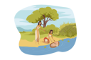 پیش‌نمایش فایل egyptian-women-find-moses-in-the-river-9178239 از پک افراد باستان