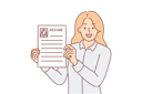 پیش‌نمایش فایل business-woman-shows-resume-describing-work-skills-10616418 از پک فعالیت افراد