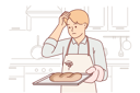 پیش‌نمایش فایل confused-baker-holds-tray-with-spoiled-bread-10616455 از پک فعالیت افراد