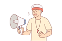 پیش‌نمایش فایل elderly-coach-with-megaphone-in-hands-10616416 از پک فعالیت افراد