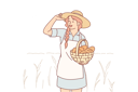 پیش‌نمایش فایل farmer-woman-holds-basket-with-fresh-bread-10616422 از پک فعالیت افراد