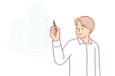 پیش‌نمایش فایل man-architect-draws-buildings-on-virtual-screen-10616423 از پک فعالیت افراد