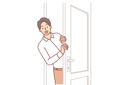 پیش‌نمایش فایل man-opens-door-and-peeks-into-boss-office-10616434 از پک فعالیت افراد