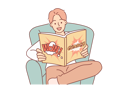 پیش‌نمایش فایل man-reads-comics-book-10616446 از پک فعالیت افراد