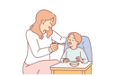 پیش‌نمایش فایل mother-feeds-boy-sitting-in-child-seat-with-spoon-10616443 از پک فعالیت افراد