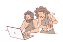 پیش‌نمایش فایل neanderthal-people-use-laptop-and-shocked-to-learn-new-technologies-10616431 از پک فعالیت افراد