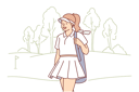 پیش‌نمایش فایل woman-with-golf-clubs-walks-around-court-10616445 از پک فعالیت افراد