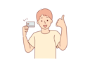 پیش‌نمایش فایل little-boy-with-credit-card-shows-thumbs-up-10616513 از پک فعالیت افراد