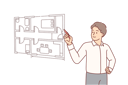 پیش‌نمایش فایل man-architect-draws-room-plan-apartment-on-virtual-screen-10616497 از پک فعالیت افراد
