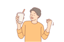 پیش‌نمایش فایل man-with-cocktail-in-paper-glass-makes-victory-gesture-10616510 از پک فعالیت افراد