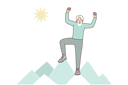 پیش‌نمایش فایل elderly-man-stands-on-top-of-mountain-10616334 از پک فعالیت افراد