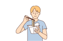 پیش‌نمایش فایل man-eats-chinese-noodles-from-takeaway-carton-box-and-holds-chopsticks-from-asian-restaurant-10616333 از پک فعالیت افراد