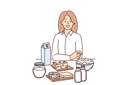 پیش‌نمایش فایل woman-standing-near-table-with-dairy-products-and-yogurt-or-cheese-high-in-lactose-and-nutrients-10616331 از پک فعالیت افراد