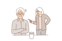 پیش‌نمایش فایل elderly-woman-yells-at-man-suffering-from-alcohol-addiction-and-drinking-vodka-from-glass-10616286 از پک فعالیت افراد