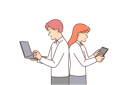 پیش‌نمایش فایل man-and-woman-with-gadgets-are-doing-business-brainstorming-standing-among-gears-10616281 از پک فعالیت افراد