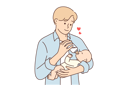 پیش‌نمایش فایل man-feeds-newborn-baby-experiencing-fatherly-love-for-baby-for-concept-of-equal-parenting-10616274 از پک فعالیت افراد