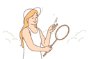 پیش‌نمایش فایل woman-playing-badminton-holding-racket-and-throwing-up-shuttlecock-standing-on-court-in-park-10616279 از پک فعالیت افراد