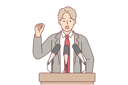 پیش‌نمایش فایل man-politician-stands-behind-podium-with-microphone-and-gesticulates-giving-election-promises-10616304 از پک فعالیت افراد