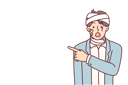 پیش‌نمایش فایل man-with-bandages-and-plaster-points-finger-at-copy-space-after-getting-into-car-accident-10616296 از پک فعالیت افراد