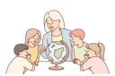 پیش‌نمایش فایل teacher-with-children-near-globe-study-geography-during-lesson-in-elementary-school-10616317 از پک فعالیت افراد