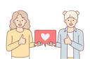 پیش‌نمایش فایل teenage-girls-showing-thumbs-up-and-holding-like-icon-for-social-media-feedback-concept-10616312 از پک فعالیت افراد
