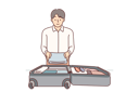 پیش‌نمایش فایل business-man-puts-clothes-in-suitcase-on-going-official-trip-10688108 از پک فعالیت افراد
