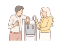 پیش‌نمایش فایل conversation-of-employees-near-office-cooler-and-exchange-of-views-between-colleagues-during-break-10688083 از پک فعالیت افراد