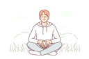 پیش‌نمایش فایل man-meditates-sitting-on-grass-10688097 از پک فعالیت افراد