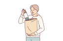 پیش‌نمایش فایل man-with-bottle-of-wine-in-paper-bag-returns-from-grocery-store-10688106 از پک فعالیت افراد