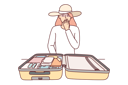 پیش‌نمایش فایل woman-tourist-with-travel-suitcase-and-worried-about-losing-money-10688090 از پک فعالیت افراد